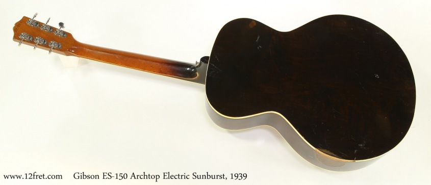 Gibson ES-150 Archtop Electric Sunburst, 1939 Full Rear View