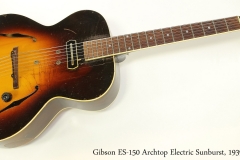 Gibson ES-150 Archtop Electric Sunburst, 1939 Full Front View