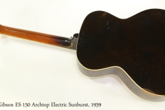 Gibson ES-150 Archtop Electric Sunburst, 1939 Full Rear View