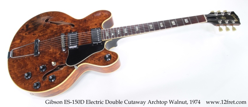Gibson ES-150D Electric Double Cutaway Archtop Walnut, 1971 Full Front View