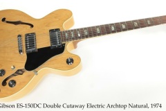 Gibson ES-150DC Electric Double Cutaway Archtop Natural, 1974 Full Front View
