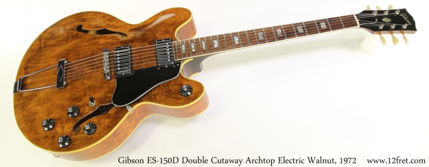 Gibson ES-150D Double Cutaway Archtop Electric Walnut, 1972 Full Front View