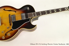 Gibson ES-175 Archtop Electric Guitar Sunburst, 1962 Full Front View