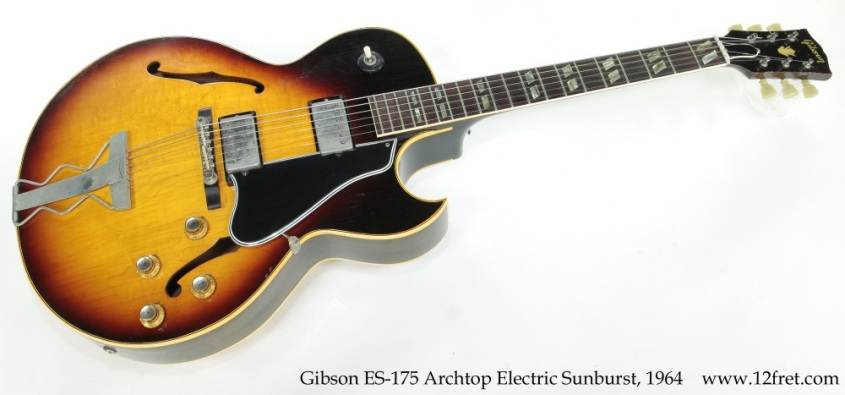 Gibson ES-175 Archtop Electric Sunburst, 1964 Full Front View
