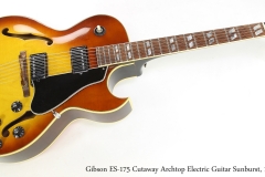 Gibson ES-175 Cutaway Archtop Electric Guitar Sunburst, 1969   Full Front View