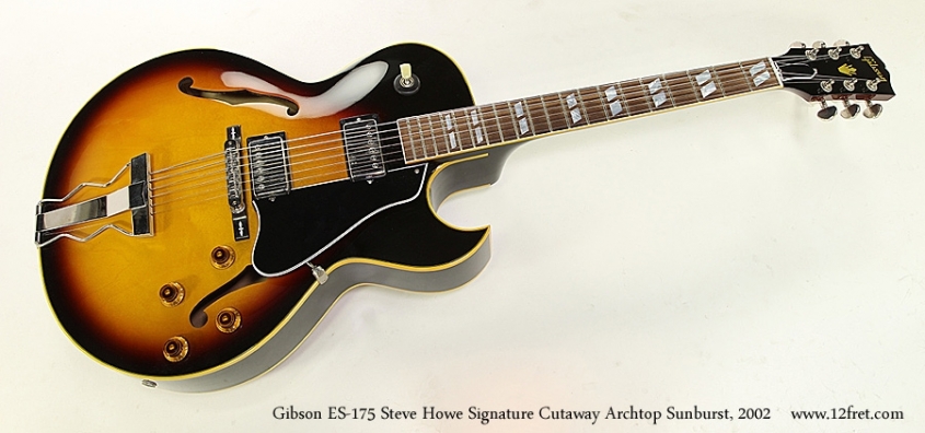 Gibson ES-175 Steve Howe Signature Cutaway Archtop Sunburst, 2002 Full Front View