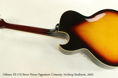 Gibson ES-175 Steve Howe Signature Cutaway Archtop Sunburst, 2002  Full Rear View