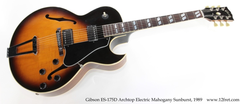 Gibson ES-175D Archtop Electric Mahogany Sunburst, 1989 Full Front View