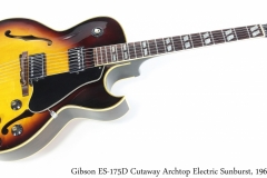 Gibson ES-175D Cutaway Archtop Electric Sunburst, 1968 Full Front View