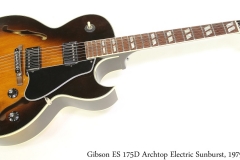 Gibson ES 175D Archtop Electric Sunburst, 1979 Full Front View