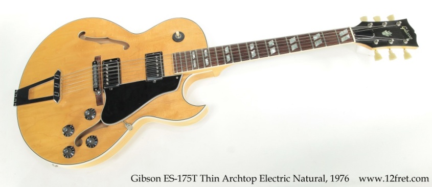 Gibson ES-175T Thin Archtop Electric Natural, 1976 Full Front View