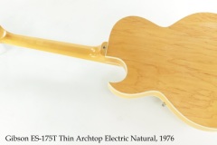 Gibson ES-175T Thin Archtop Electric Natural, 1976 Full Rear View