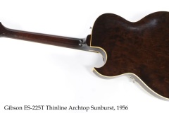 Gibson ES-225T Thinline Archtop Sunburst, 1956 Full Rear View