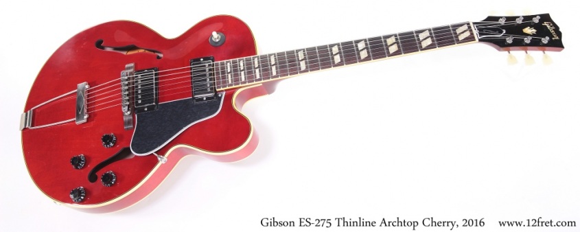 Gibson ES-275 Thinline Archtop Cherry, 2016 Full Rear View