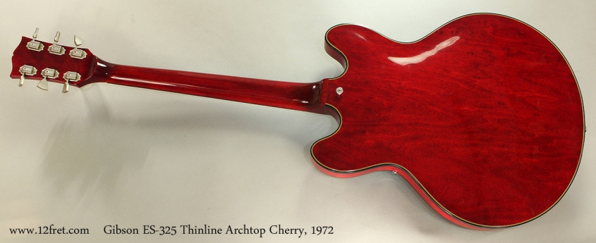 Gibson ES-325 Thinline Archtop Cherry, 1972 Full Rear View