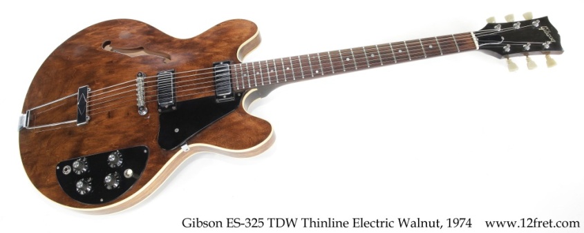 Gibson ES-325 TDW Thinline Electric Walnut, 1974 Full Front View