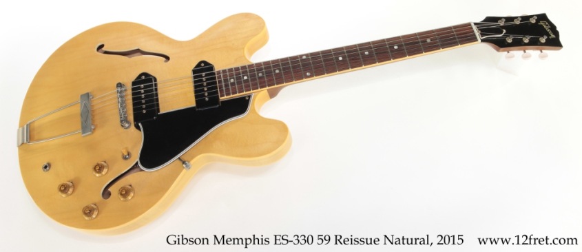 Gibson Memphis ES-330 59 Reissue Natural, 2015 Full Front View