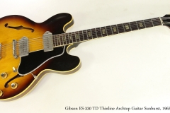 Gibson ES-330 TD Thinline Archtop Guitar Sunburst, 1963  Full Front View