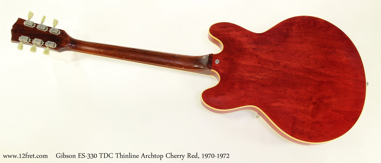 Gibson ES-330 TDC Thinline Archtop Cherry Red, 1970-1972  Full Rear View