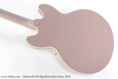 Gibson ES-335 Big Block Retro Rose, 2018 Back View