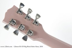 Gibson ES-335 Big Block Retro Rose, 2018 Head Rear View