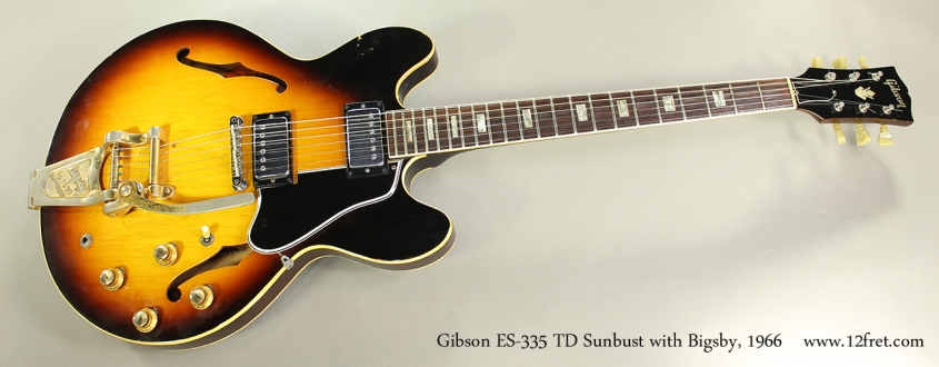Gibson ES-335 TD Sunbust with Bigsby, 1966 Full Front View