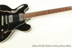 Gibson ES-335 Thinline Archtop Electric Black, 1988  Full Front View