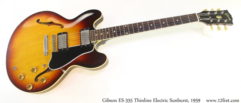 Gibson ES335 Thinline Electric Sunburst, 1959 Full Front View