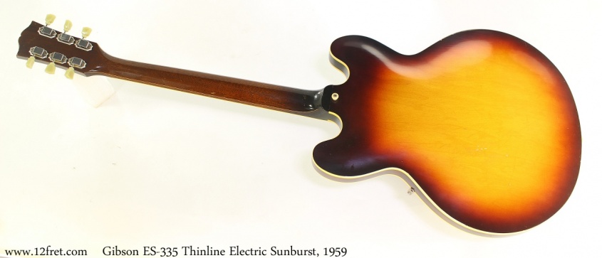 Gibson ES335 Thinline Electric Sunburst, 1959 Full Rear View