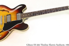 Gibson ES335 Thinline Electric Sunburst, 1959 Full Front View