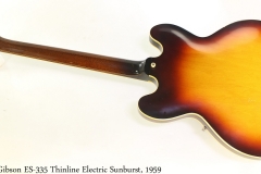 Gibson ES335 Thinline Electric Sunburst, 1959 Full Rear View