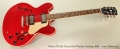 Gibson ES-335 Cherry Red Thinline Archtop, 2009 Full Front View