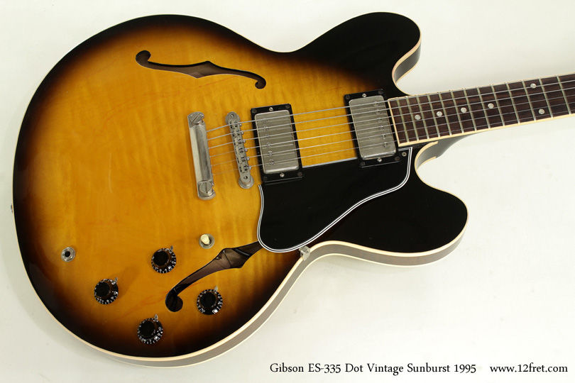 Gibson ES-335 Dot Vintage Sunburst 1995 top