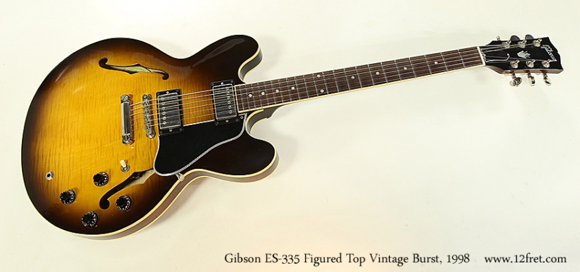 Gibson ES-335 Figured Top Vintage Burst, 1998 Full Front View