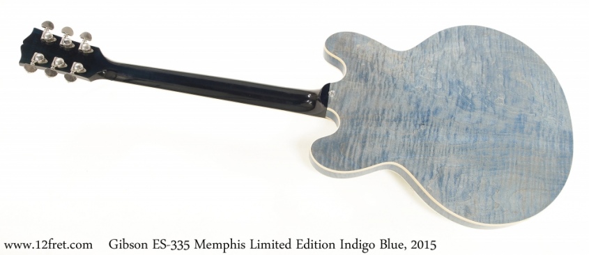 Gibson ES-335 Memphis Limited Edition Indigo Blue, 2015 Full Rear View