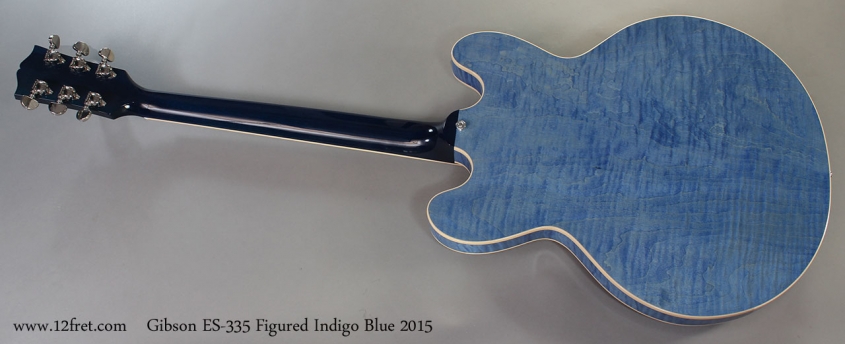 Gibson ES-335 Figured Indigo Blue 2015 Full Rear View