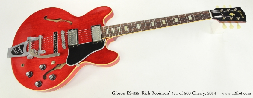 Gibson ES-335 'Rich Robinson' 471 of 500 Cherry, 2014  Full Front View