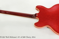 Gibson ES-335 'Rich Robinson' 471 of 500 Cherry, 2014  Full Rear View