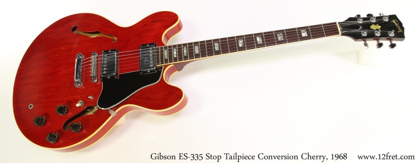 Gibson ES-335 Stop Tailpiece Conversion Cherry, 1968 Full Front View