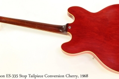 Gibson ES-335 Stop Tailpiece Conversion Cherry, 1968 Full Rear View
