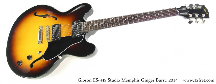 Gibson ES-335 Studio Memphis Ginger Burst, 2014 Full Front View