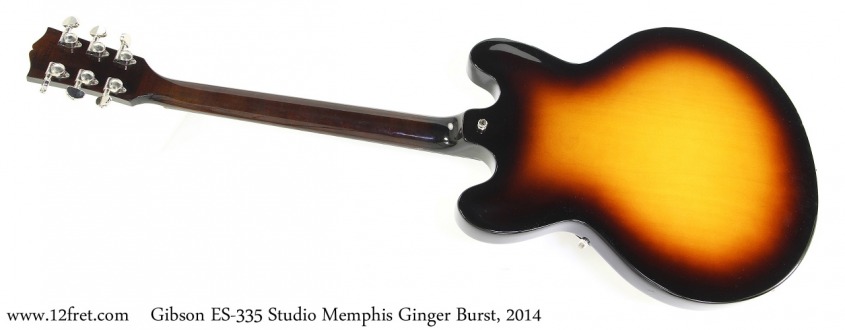 Gibson ES-335 Studio Memphis Ginger Burst, 2014 Full Rear View