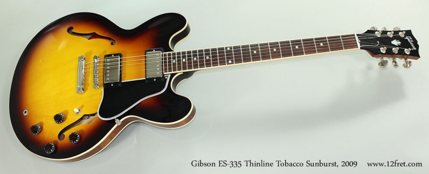 Gibson ES-335 Thinline Tobacco Sunburst, 2009 Full Front View