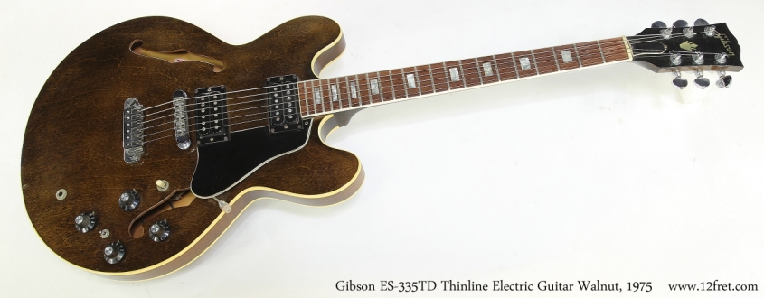 Gibson ES-335TD Thinline Electric Guitar Walnut, 1975   Full Front VIew