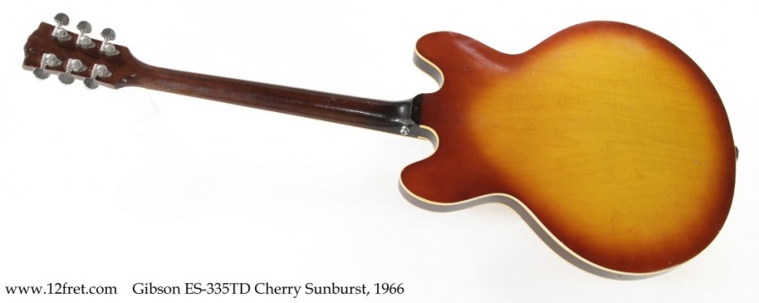 Gibson ES-335TD Cherry Sunburst, 1966 Full Rear View