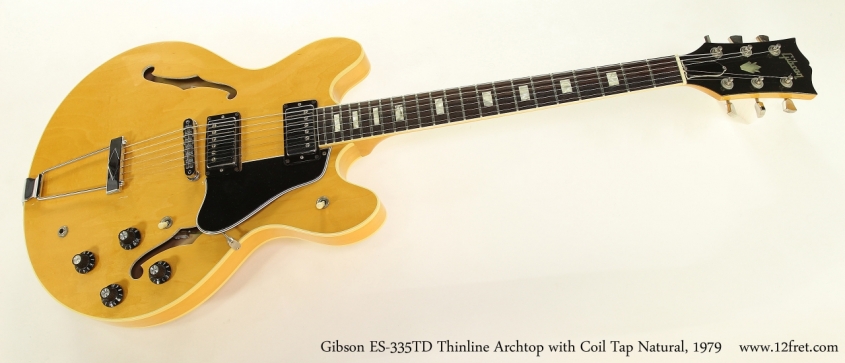 Gibson ES-335TD Thinline Archtop with Coil Tap Natural, 1979  Full Front View