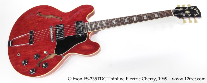 Gibson ES-335TDC Thinline Archtop Electric Cherry, 1969 Full Front View