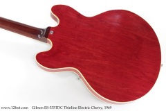 Gibson ES-335TDC Thinline Archtop Electric Cherry, 1969 Back View