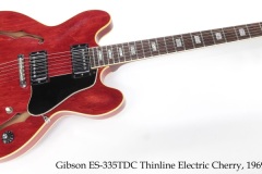 Gibson ES-335TDC Thinline Archtop Electric Cherry, 1969 Full Front View