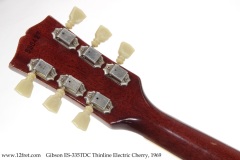 Gibson ES-335TDC Thinline Archtop Electric Cherry, 1969 Head Rear View
